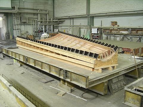 Schalung windschiefes Betonfertigteil